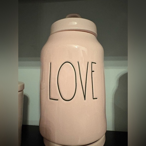 Rae Dunn Pink LOVE Canister - Picture 1 of 1